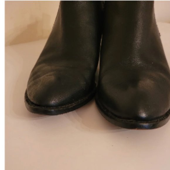 Alexander Wang Leather Chelsea Ankle Black Boots silver Heel size 36 - Picture 7 of 12